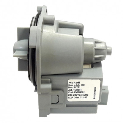 Сливной насос (помпа) Askoll 30W M221 на защелках для AEG